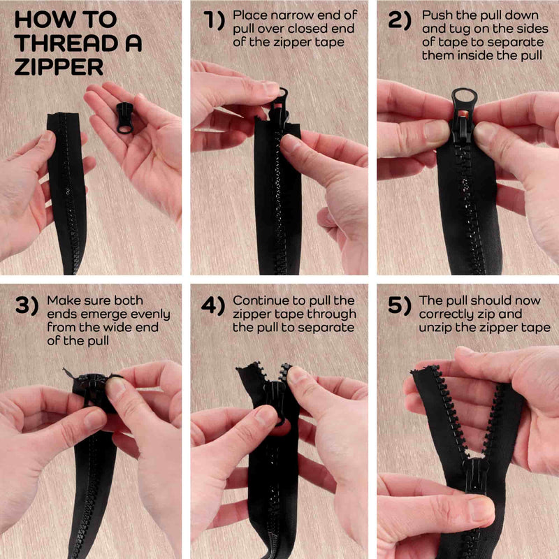 Plastic Zipper Tape with Metal Locking Pulls
