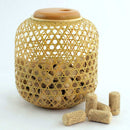 Woven Bamboo Wine Cork Collector Cage Display