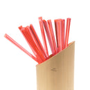 Coral Red & Teal Prism Plastic Food Picks