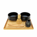 Matcha Bowl Set with 2 Bowls, Tea Whisk, Rest, Tray, 2 Teaspoons and Chashaku