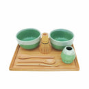 Matcha Bowl Set with 2 Bowls, Tea Whisk, Rest, Tray, 2 Teaspoons and Chashaku