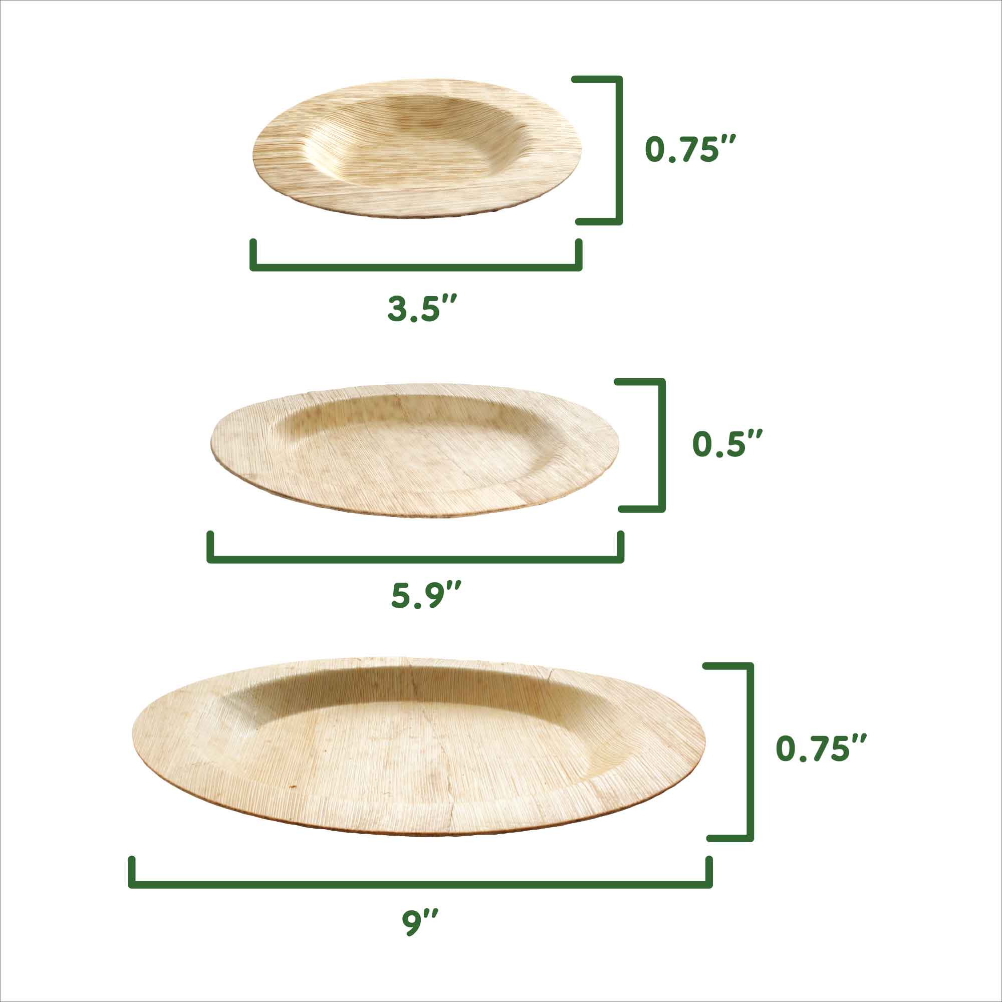 Disposable Round Bamboo Leaf Plates
