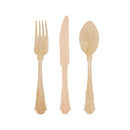 disposable wood flatware set