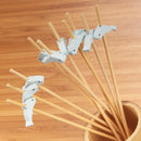 dolphin animal fish bamboo picks display