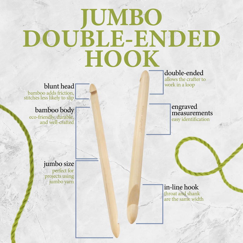 JubileeYarn Jumbo Extra Large Giant Bamboo Crochet Hook - US Z (40mm)