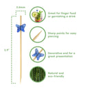 Acrylic Butterfly Bamboo Food Picks