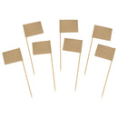 Blank Flag Bamboo Food Picks