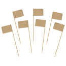 Blank Flag Bamboo Food Picks