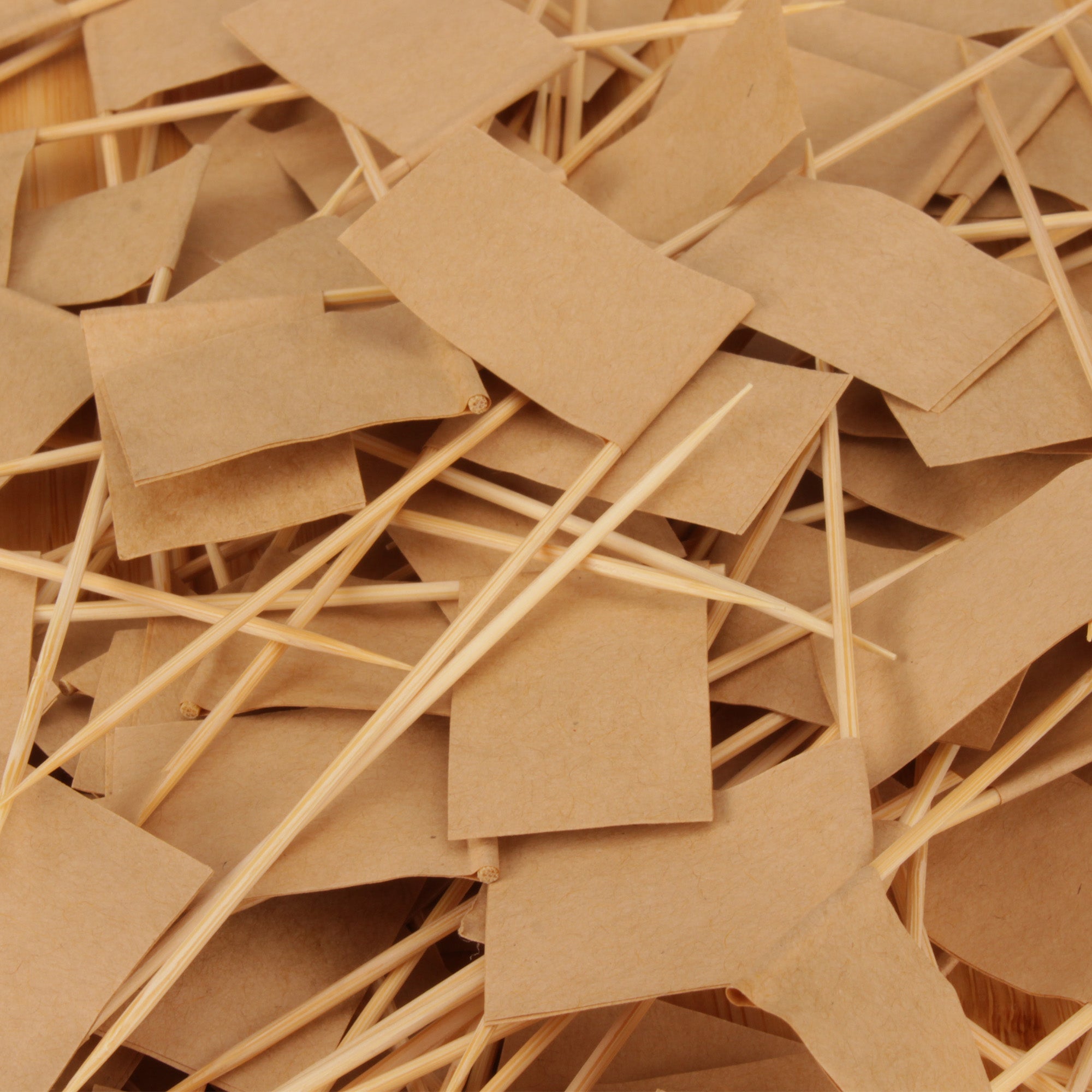 Blank Flag Bamboo Food Picks