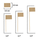 Blank Flag Bamboo Food Picks