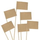 brown blank flag cocktail party picks