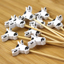 Cow Bamboo Food Picks
