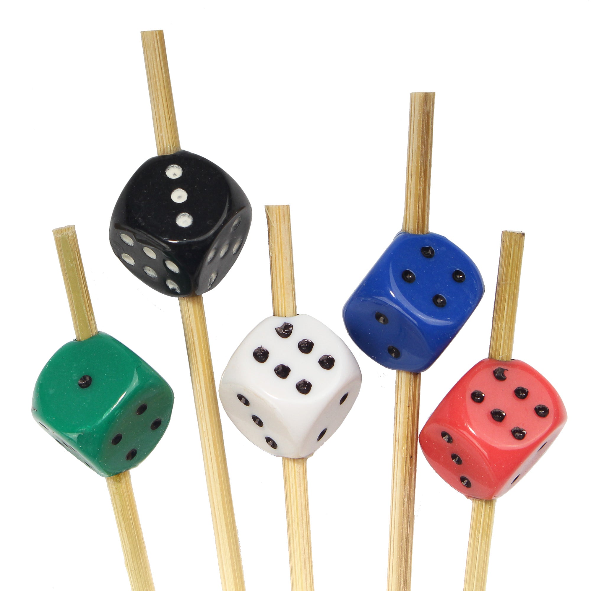 Dice Bamboo Food Picks
