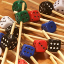 Dice Bamboo Food Picks