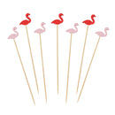 Flamingo Bamboo Food Picks