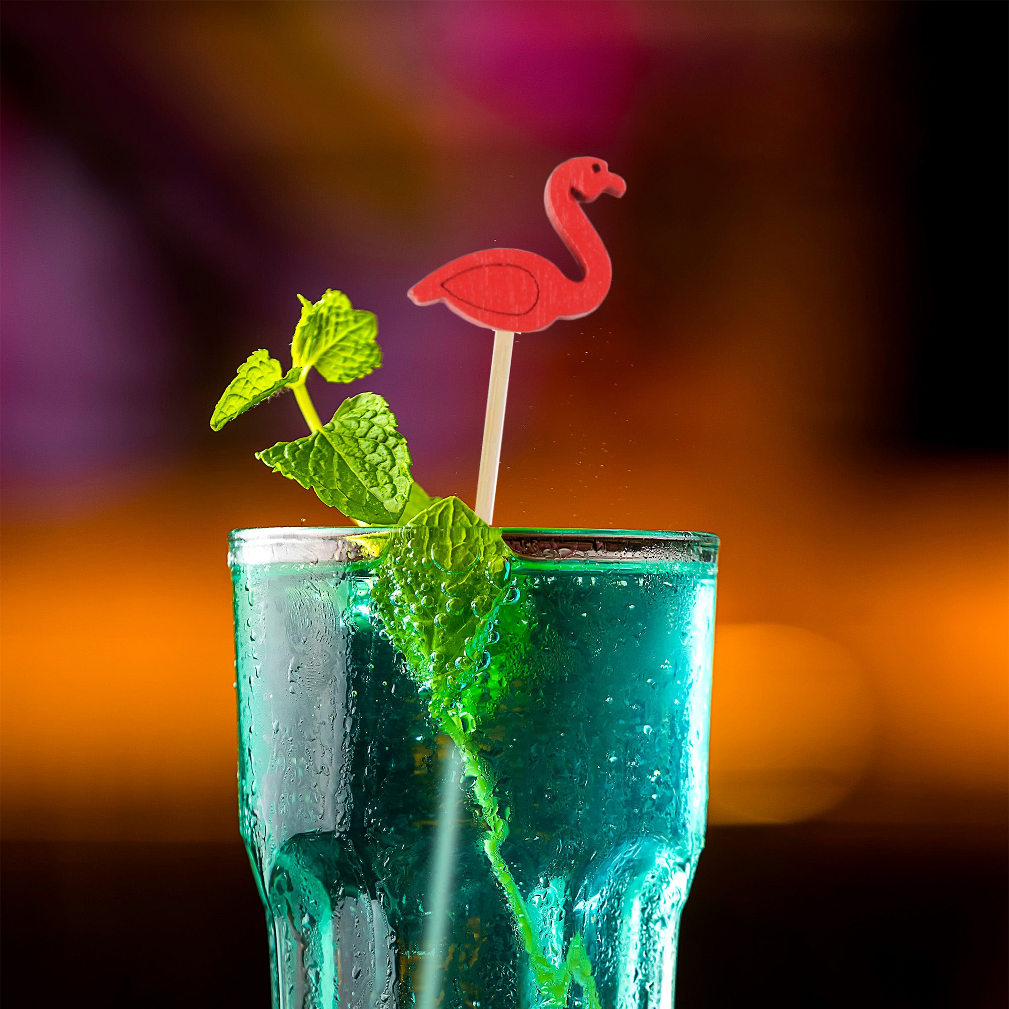 Flamingo Bamboo Food Picks