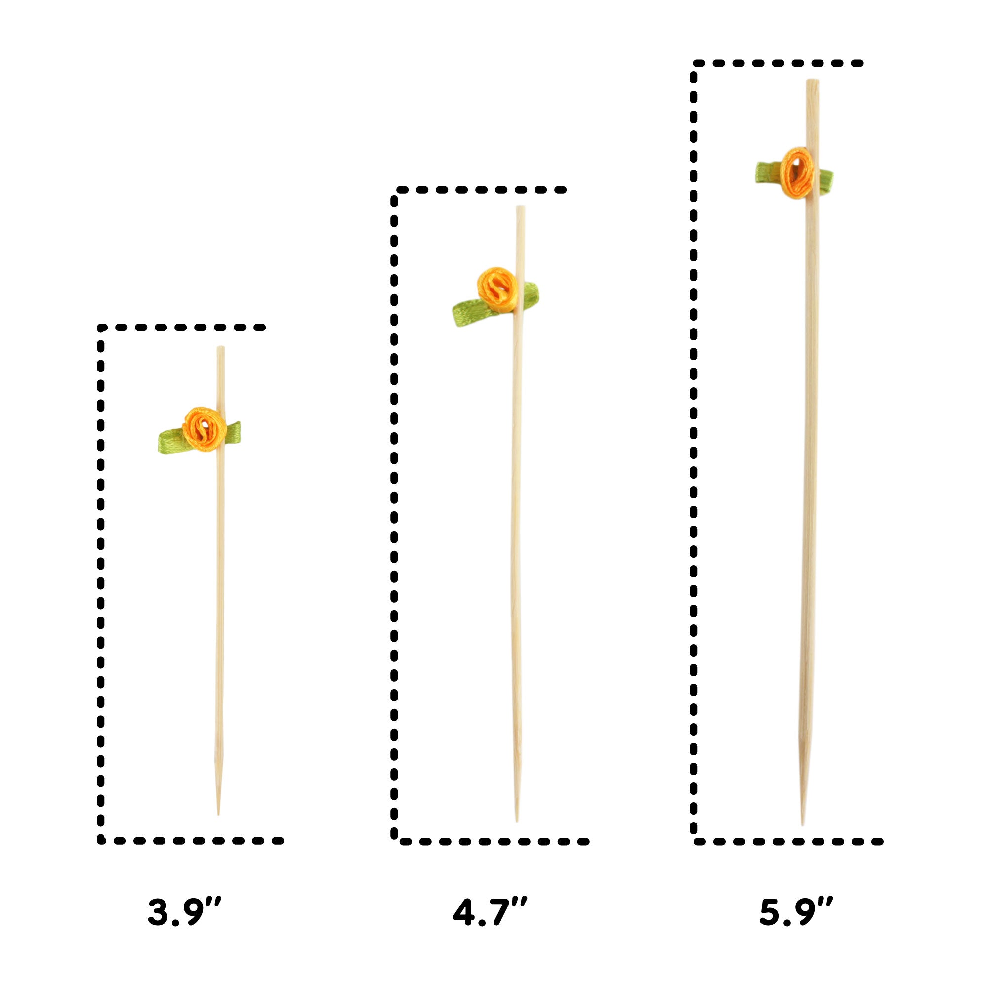 Fancy Flower Bamboo Food Picks