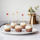 Fancy Flower Bamboo Food Picks