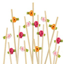 Fancy Flower Bamboo Food Picks