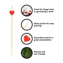 Heart Bamboo Food Picks