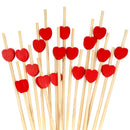 Heart Bamboo Food Picks