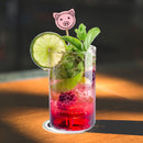 Pink Pig Bamboo Food Picks