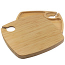Reusable Bamboo Wine Glass Holder Plates