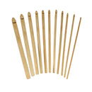 11pc Bamboo Crochet Hooks Set