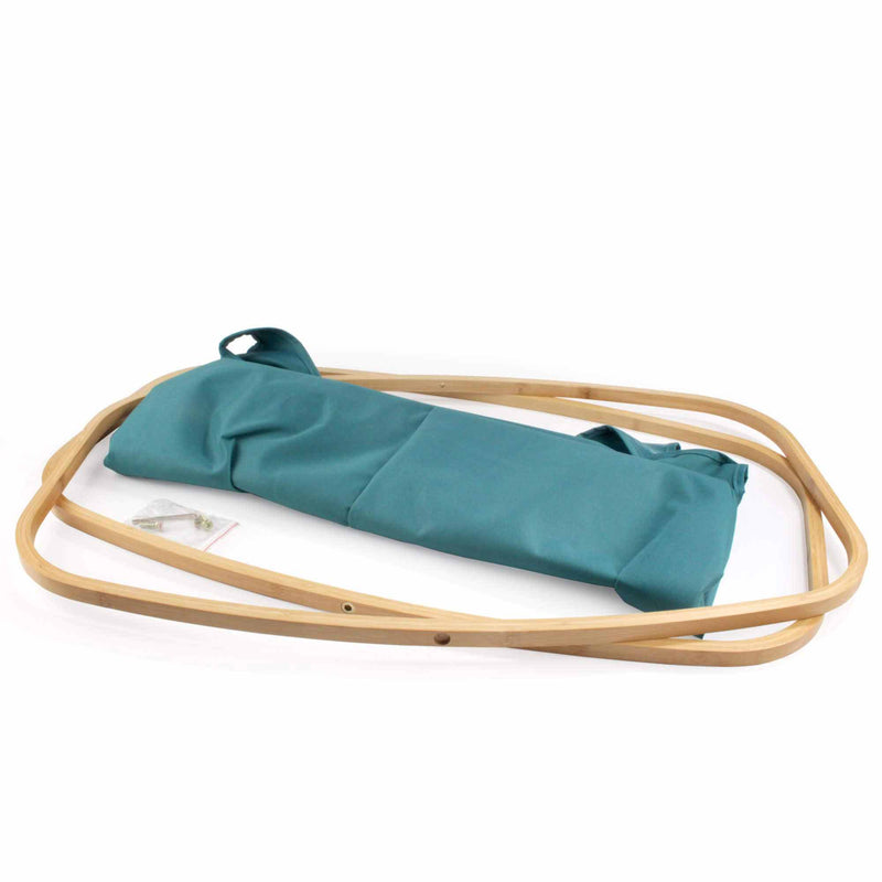Foldable green bamboo hamper for laundry