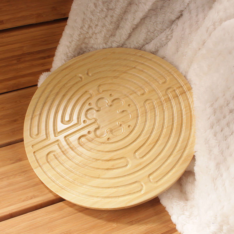 bamboo finger labyrinth 12.5" 7 circuit chartres style natural side