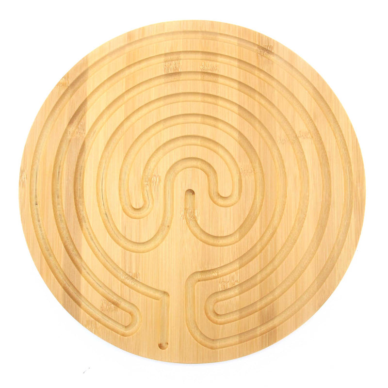 bamboo finger labyrinth 12.5" 7 circuit cretan style natural
