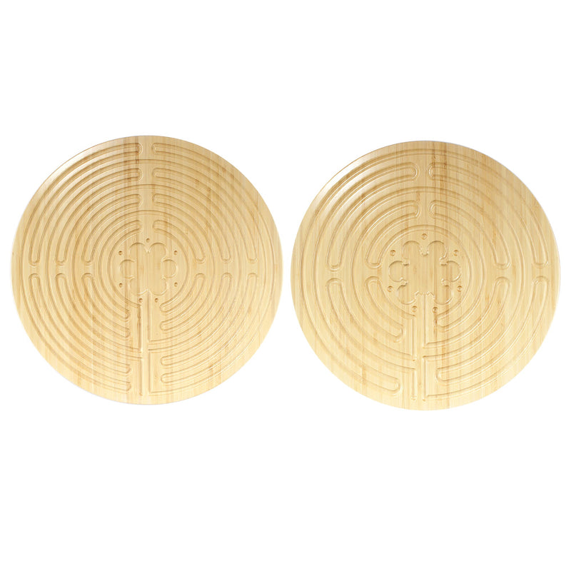 bamboo finger labyrinth 12.5" double sided chartres style natural