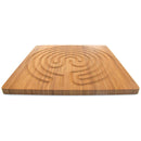 square bamboo finger labyrinth 7 circuit cretan style carbonized brown side