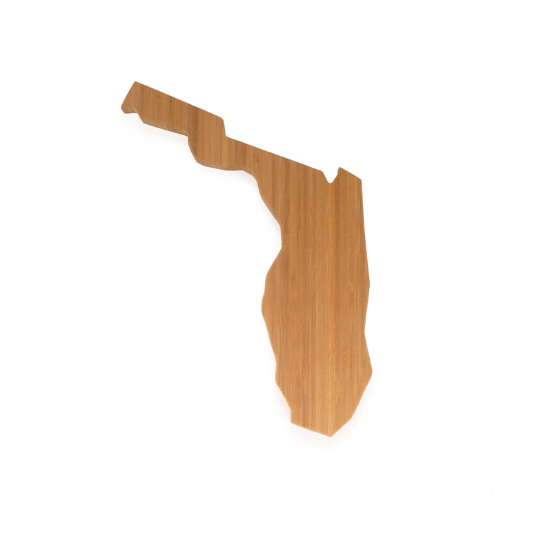 florida state silhouette bamboo cutting board front 