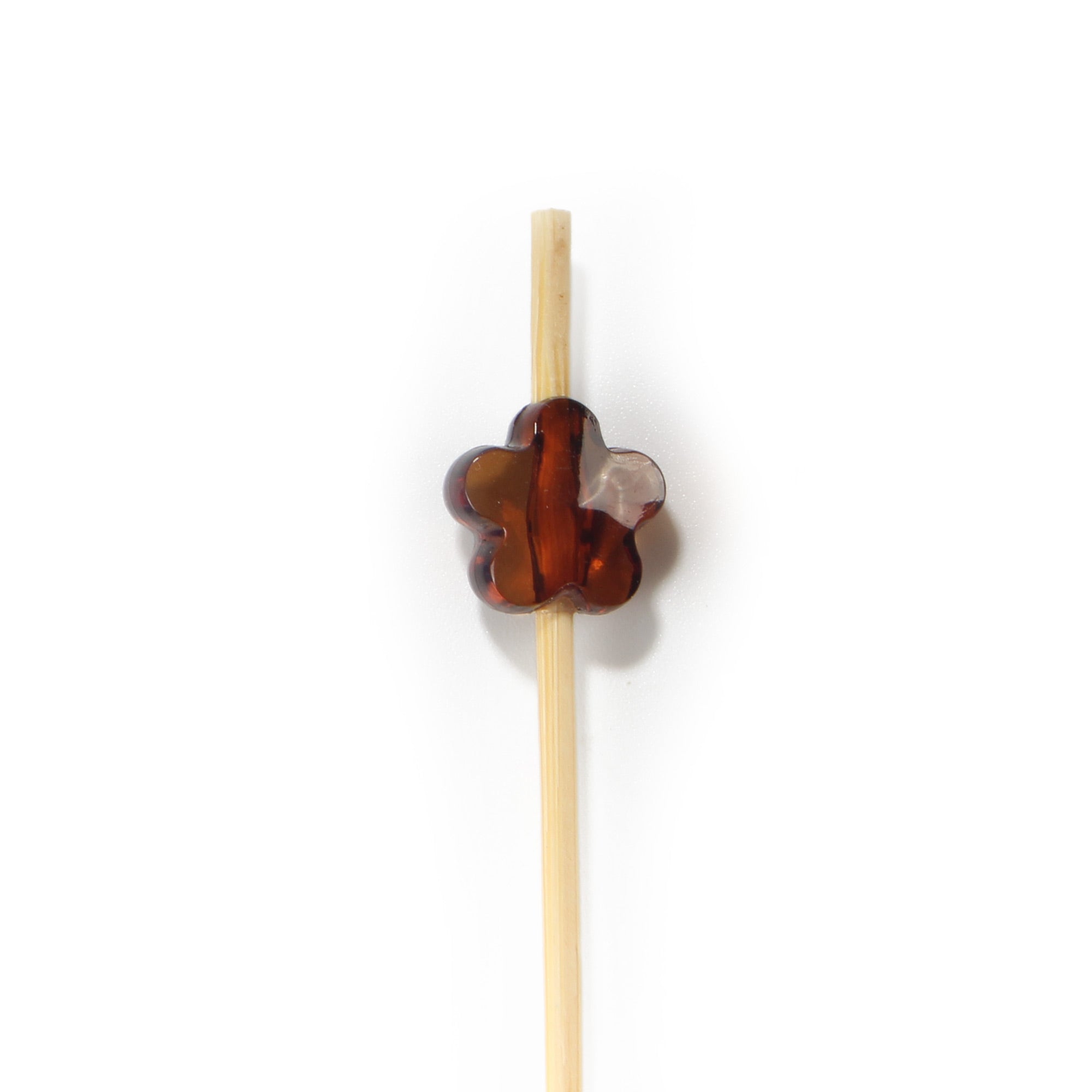 Acrylic Flower Bamboo Food Picks