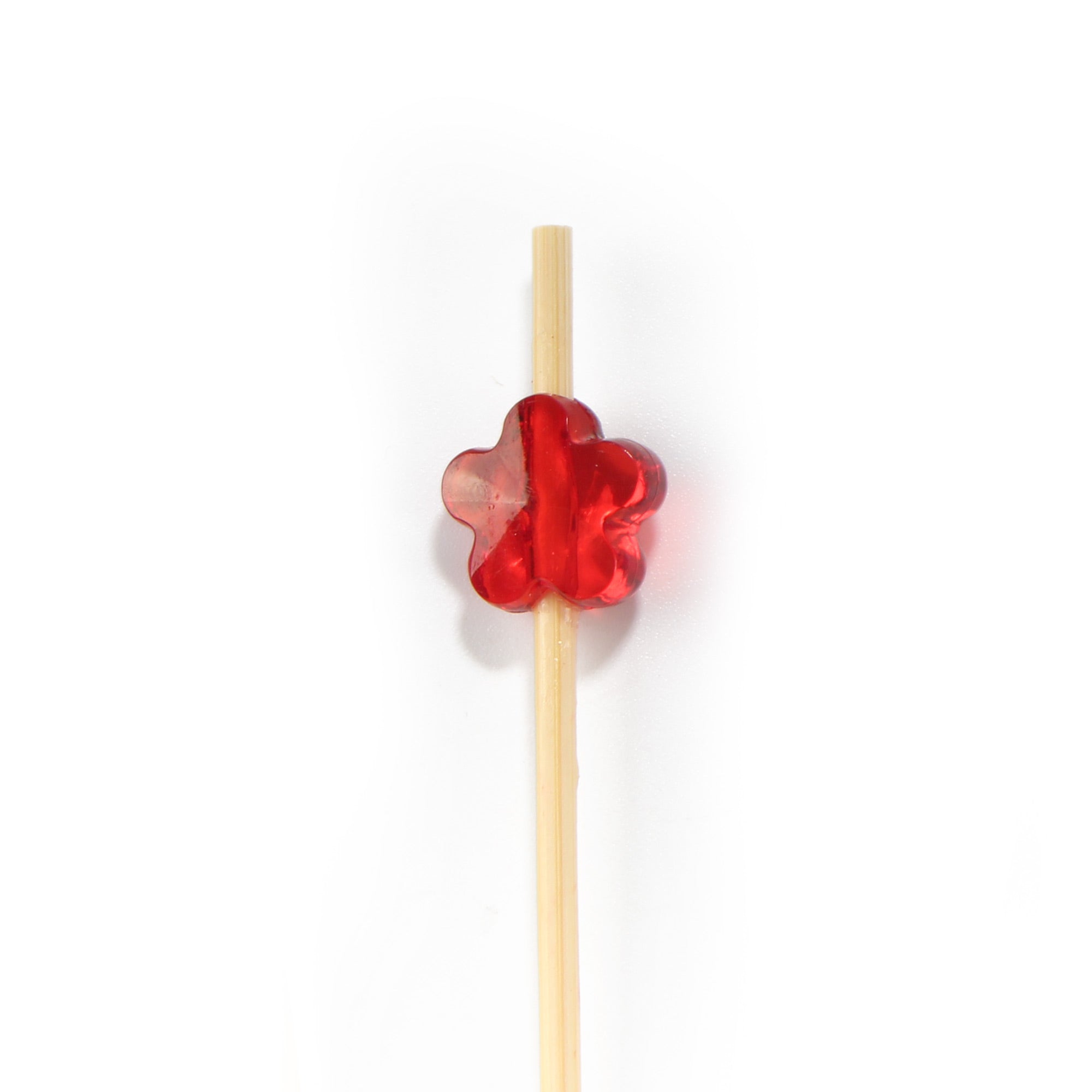 Acrylic Flower Bamboo Food Picks