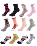 Women's Super Soft Warm Cozy Fuzzy Socks Assortments - 12 Pair Value Packs