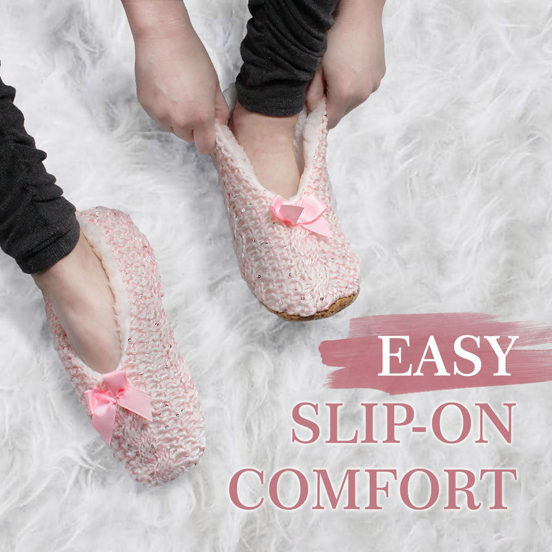 easy slip on furry slippers