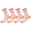 Women's Soft and Cozy Fuzzy Assorted Crew Socks - 4 Pair