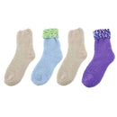 Assorted Fuzzy Stripe Solid Non-Slip Home Socks