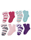 Assorted Fuzzy Stripe Solid Non-Slip Home Socks