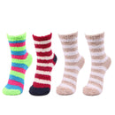 Assorted Fuzzy Stripe Solid Non-Slip Home Socks