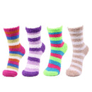 Assorted Fuzzy Stripe Solid Non-Slip Home Socks