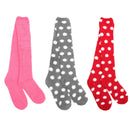 Women's Fuzzy Patterned Knee High Socks