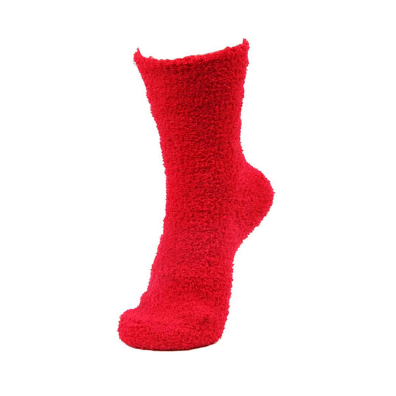 Women's Fuzzy Striped Knobby Socks