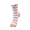 Women's Fuzzy Striped Knobby Socks