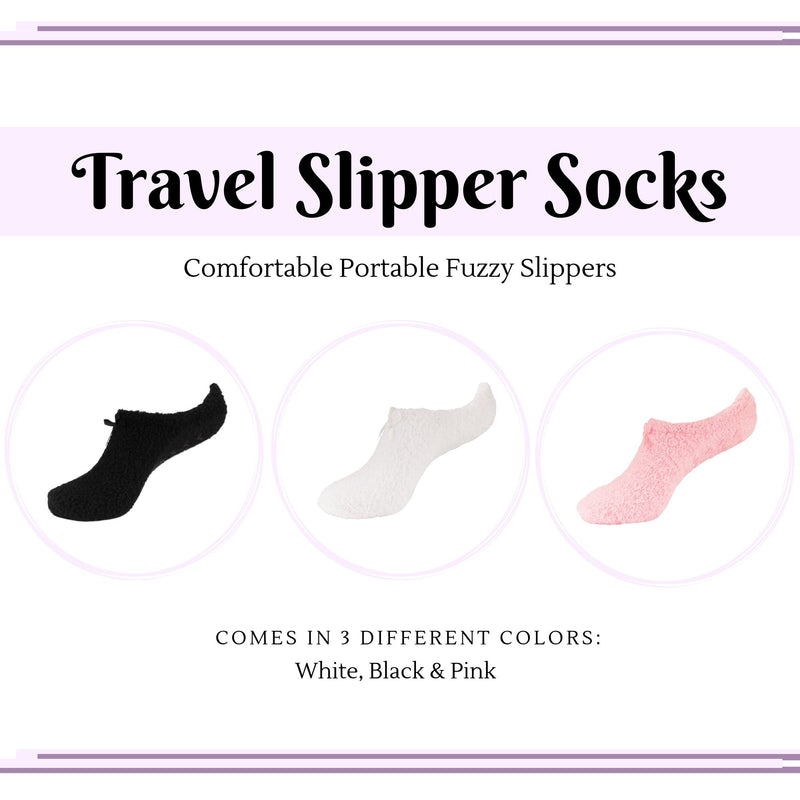 fuzzy travel slippers infographic