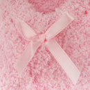 fuzzy travel slippers bow