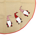 39" Round Christmas Tree Skirt Floor Base Cover Gnomes