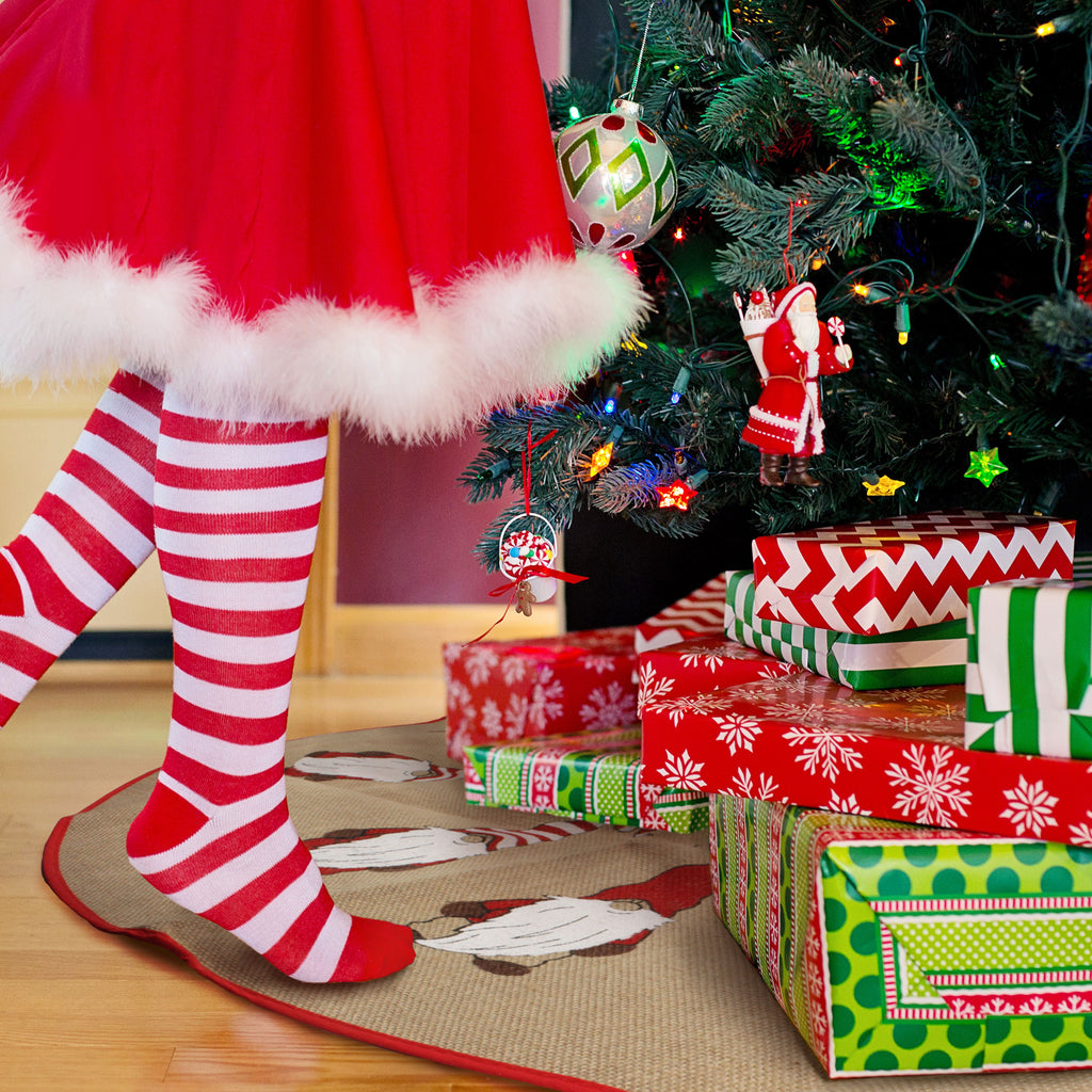 39" Round Christmas Tree Skirt Floor Base Cover prevents tree sap from getting on your floor